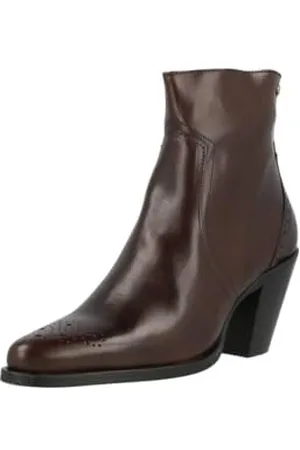 Fred de la Bretoniere Damen Blaire with Brogue Print Ankle Boot, Dark Brown, 37 EU