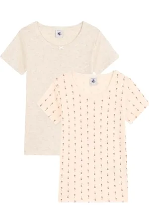 Petit Bateau Mädchen A0A4L T-Shirt, , 2 Jahre (2er Pack)