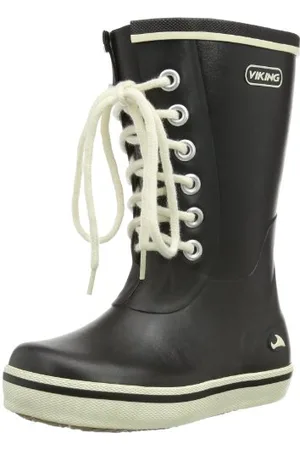 Viking Retro Light, Mädchen Gummistiefel, (Black), 33 EU (1 UK)