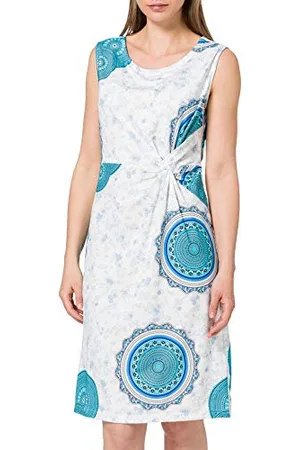 Blue Seven Damen Alloverdruck, Rundhals Kleid, , 46