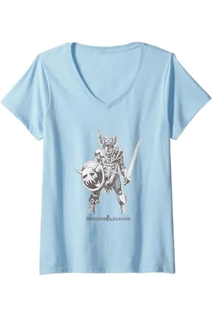 Dungeons & Dragons Damen Evil Fighter Ready T-Shirt mit V-Ausschnitt