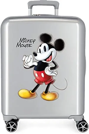 Disney 100 Mickey Grauer Kabinenkoffer 40 x 55 x 20 cm, starres ABS, integriertes TSA-Schloss, 38,4 l, 2 kg, 4 Doppelrollen, Handgepäck