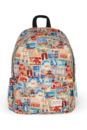 Legami Rucksack für die Schule - Mein Rucksack,gefütterte & gepolsterte Schultasche,Schulrucksack mit Reißverschluss,interne Laptop & Tablet-Tasche,Reiserucksack 32 L,35 x 45 x 20 cm,Reiseaufkleber