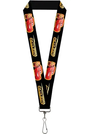 Buckle Buckle Down Unisex-Erwachsene Lanyard-1.0"-Cars 3 Lightning McQueen Pose/Bolt Black/Ye Schlsselanhnger, , Einheitsgröße