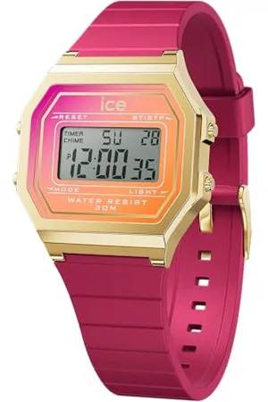 Ice-Watch Ice Digit Retro Sunkissed - Rosa Damenuhr mit Plastikarmband - 022719 (Small)