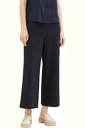 TOM TAILOR Damen 1038089 Basic Culotte Hose, 10668-sky Captain Blue, 42/28