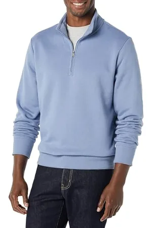 Amazon Herren Fleece-Sweatshirt mit Langen Ärmeln und Viertel-Reißverschluss, , XL
