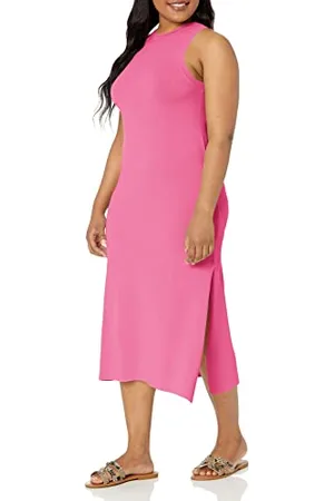 THE DROP Damen Gabriela Maxikleid mit hohem Halsausschnitt, A-Linie, Seitenschlitz, , XX-Small