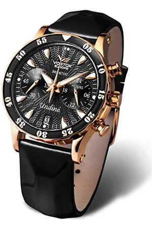 Vostok Damen Analog Quarz Uhr mit Silikon Armband VK64-515B568
