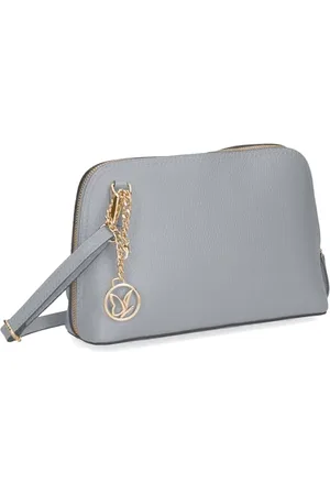 Caprice Damen Umhängetasche mit Reißverschluss Klein, Blau , 1