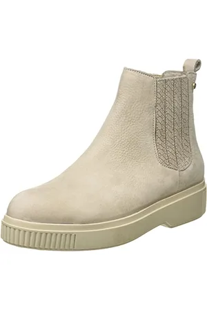 Fred de la Bretoniere Damen FRS1178 Chelsea Ankle Boot Nubuck Leather, Light Grey, 36 EU