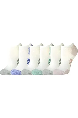 Amazon Damen Bequeme gepolsterte und atmungsaktive Funktions-No-Show-Socken aus Baumwolle für den Sport, 6 Paar, , 36-39.5