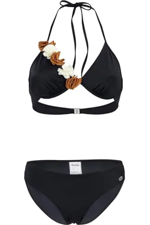 Fashy Damen Bikini, mareblu (78% PA Recycled), mit Blumenapplikationen