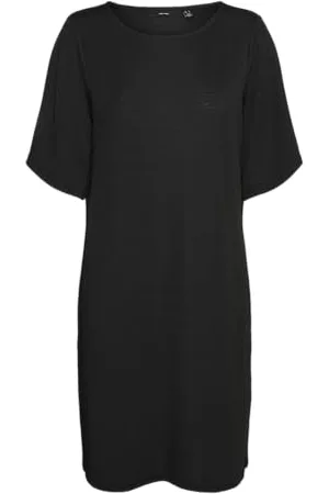 VERO MODA Damen VMKANVA 2/4 Glitter Tee Dress JRS Shirtkleid, , Large