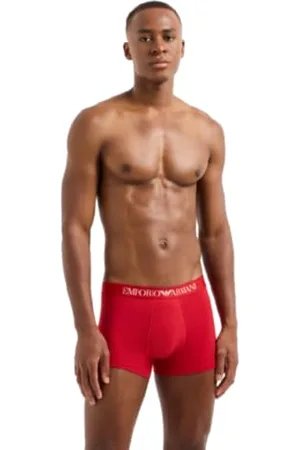 Emporio Armani Herren 2-Pack Trunk Badehose, Bedruckte Herzen/Roller, XL