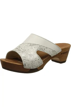 Woody Damen Fiona Holzschuh, Blanco, 36 EU