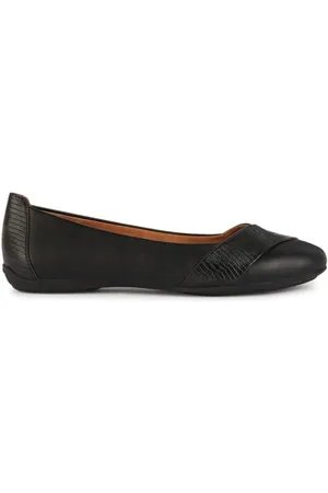 Geox D Charlene A Ballet Flat, Black, 36 EU