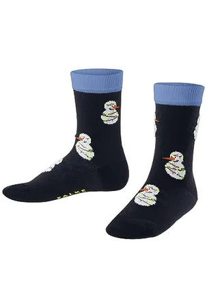 Falke Unisex Kinder Socken Funny Snowmen K SO Baumwolle gemustert 1 Paar, , 19-22