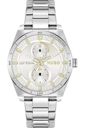 HUGO BOSS Multi Zifferblatt Quarz Uhr für Damen Kollektion #Fast for HER mit Silbernes Edelstahlarmband - 1540168