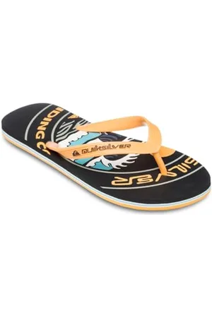 Quiksilver Herren Molokai Screen Sandale, Black/Yellow, 43 EU