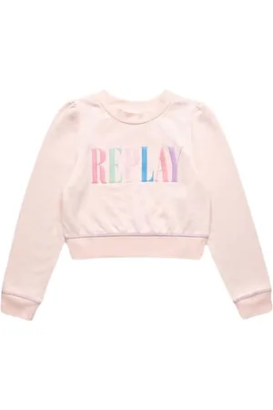 Replay Mädchen Sweatshirt mit Logo aus Baumwollmix, (Rosa), 8 Jahre