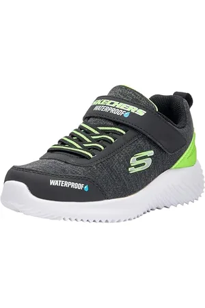 Skechers Bounder Dripper Drop Sneaker, Black/Lime, 21 EU