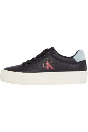 Calvin Klein Damen Vulcanized Sneaker Bold Low Top, Mehrfarbig (Black/Blue Surf/Creamy White), 40