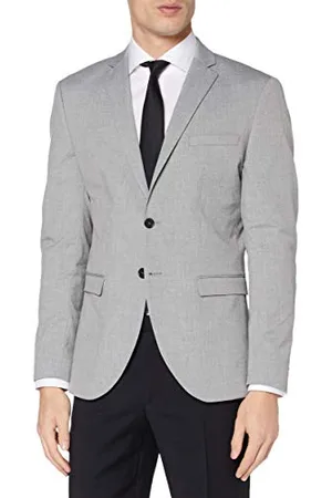 SELECTED Herren Shdnewone-mylologan1 Light Grey BLZ Noos Anzugjacke, Light Grey Melange, 44 EU