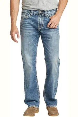 Silver Jeans Co. Herren Zac Relaxed Fit Straight Leg Jeans, , 40W / 32L