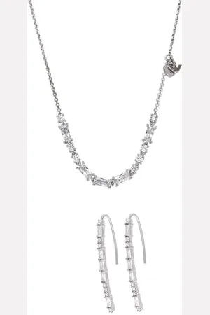 Emporio Armani Frauen Sterling Silber Ohrringe und Halskette, Set