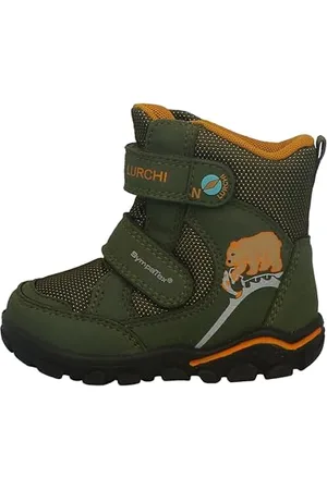 Lurchi 63L1083008 Schneestiefel, Moss Green-Yellow, 21 EU Weit