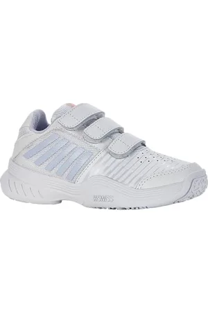 K-Swiss Performance Court Express Strap Omni Tennis Shoe, White/Heather/Peach Fuzz, 28.5 EU