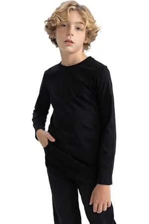 DeFacto Jungen Langarmshirt - Modische Langarmshirts T-Shirts und Longsleeve für Kinder - Stilvolle Jungen Langarmshirts