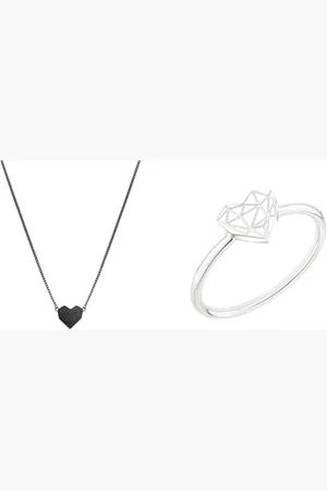 liebeskind Damen-Collier Edelstahl , LJ-0617-N-V 40 & Ring LJ-0866-R-56 Silber