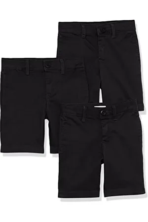 Amazon Jungen Gewebte Uniform-Shorts mit Flacher Vorderseite (knitterfrei), 3er-Pack, , 6 Jahre