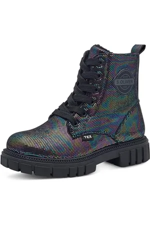 QS by s.Oliver Mädchen Winterstiefeletten zum Schnüren Gefüttert Wasserabweisend, (Multicolor), 36 EU