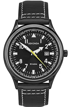 Sekonda Herren Datum klassisch Quarz Uhr mit Leder Armband 1557.27