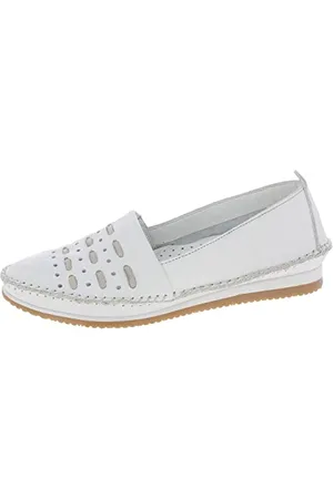 Andrea Conti Damen Slipper, weiß/Camel, 39 EU
