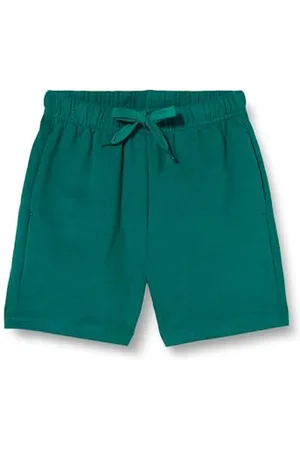 Green Cotton Sweat Shorts