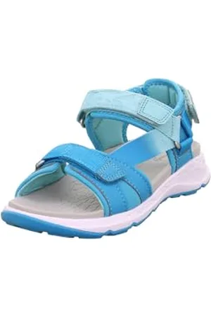 Superfit Criss Cross Sandale, Türkis/Hellgrün 8400, 37 EU