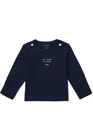 Noppies Unisex Baby Tee Neisse Long Sleeve T-Shirt, Black Iris, 74 EU