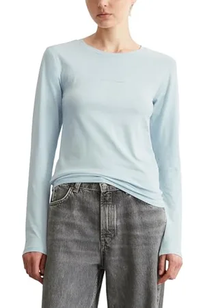 Marc O’ Polo Marc OߴPolo Denim Damen Langarmshirt aus Bio-Baumwolle mit Stretch-Anteil, Schwarz , XS