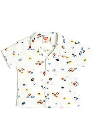 Koton Babyboy Shirt Short Sleeve Pocket Detail Printed Cotton