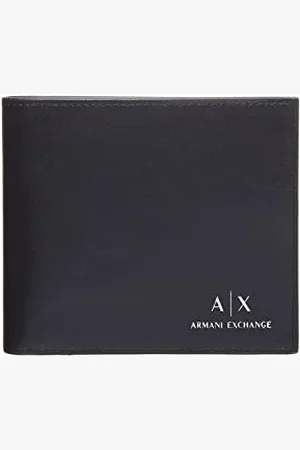 Armani Exchange Herren Essential Plain Leather, 2 pezzi Gift Set Wallet&Keychain