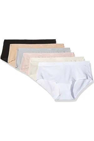 Dim Hipster Shorty Les Pockets Eco Baumwolle Komfortabel & Weich Multipack Damen x6, , L
