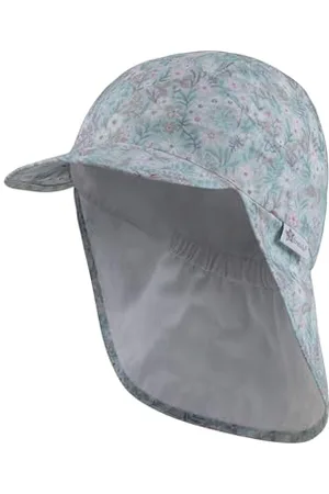 Sterntaler Schirmmütze mit Nackenschutz Zweige für Mädchen - Schirmmütze Kinder schützt den Kopf an warmen Sommertagen - UV 50+ Sonnenkappe Kinder gefüttert mit weichem Baumwollstoff - , 53