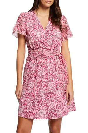 Morgan Kurzes tailliertes Kleid Druck 40