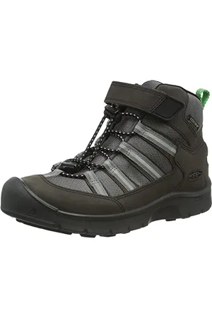 Keen Unisex Kinder Hikeport 2 Sport Mid Wasserdicht Wanderschuh, Schwarz, irisches Grün, 9 UK Child