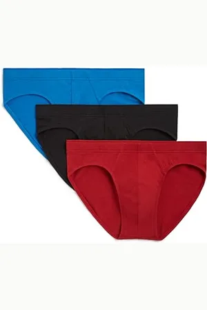 2Xist )IST Herren-Slip, Baumwolle, Stretch, 3er-Pack - Schwarz - Large