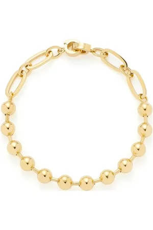 Leonardo Armband Dotty • Arm-Kette aus goldfarbenem Edelstahl • kräftigen Kugeln mit stilvollen Stegen • 19 cm Länge • Schmuck Geschenk für Frauen • 024925